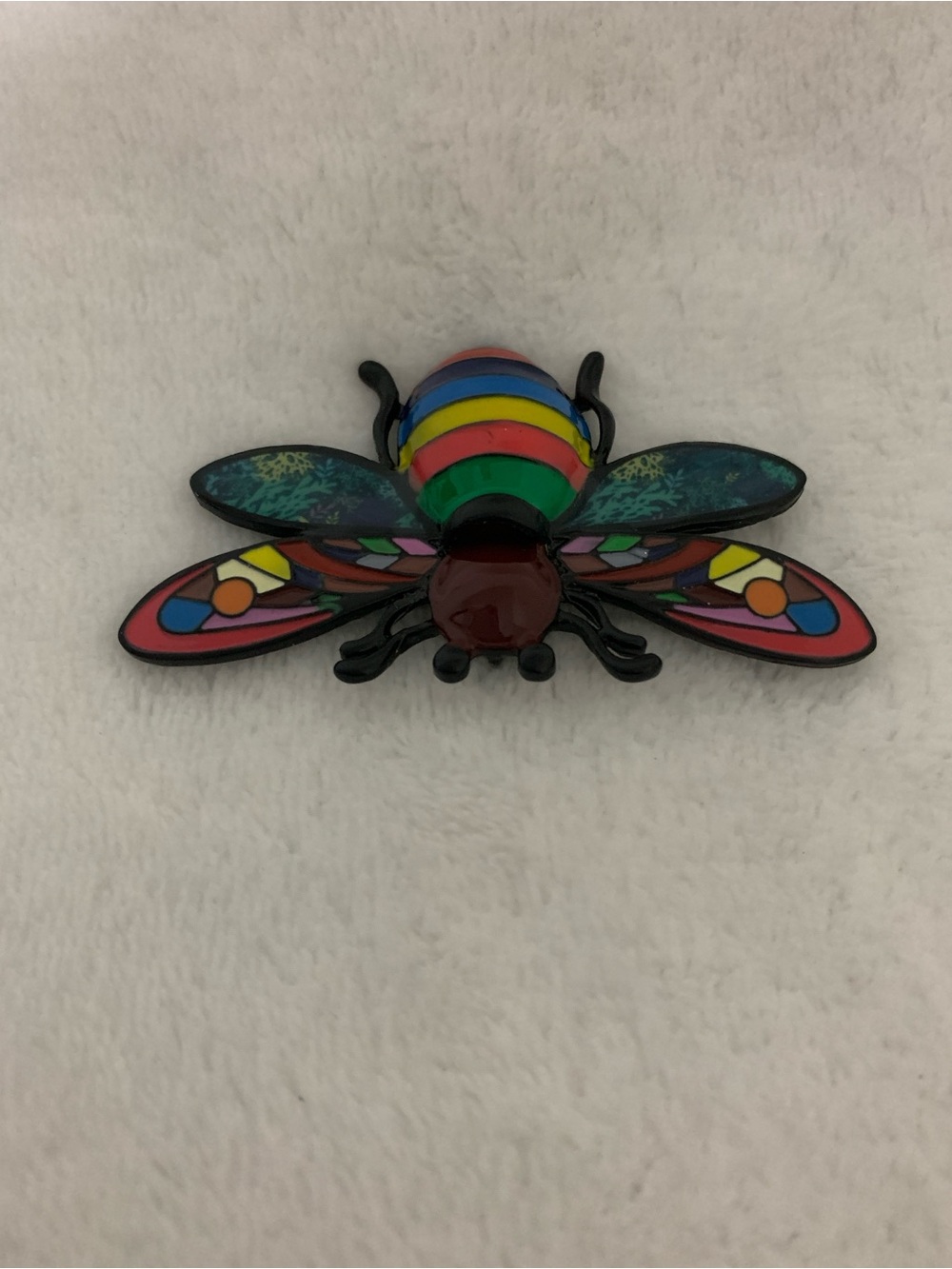 Colorful Rainbow Bee Decorative Accent Pin